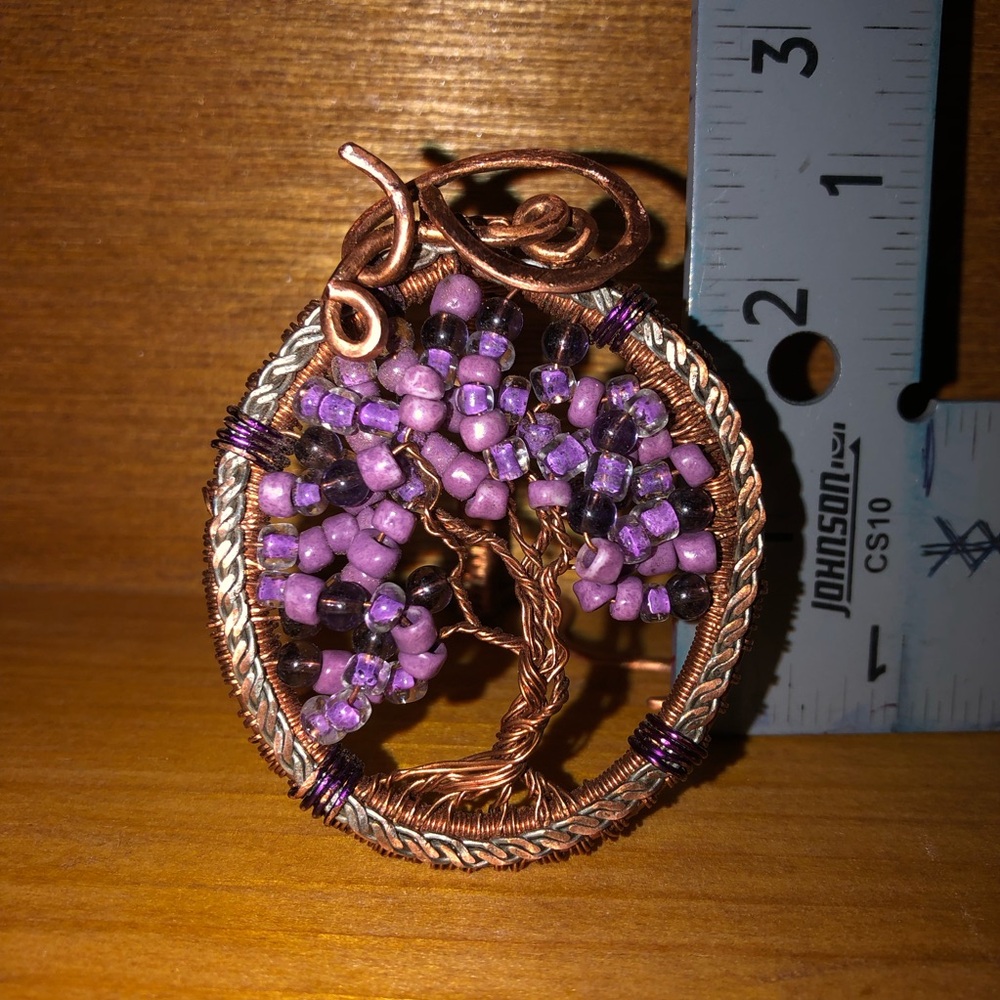 SALE Handcrafted Stand-Alone Petite Copper Wire Tree Sculpture
